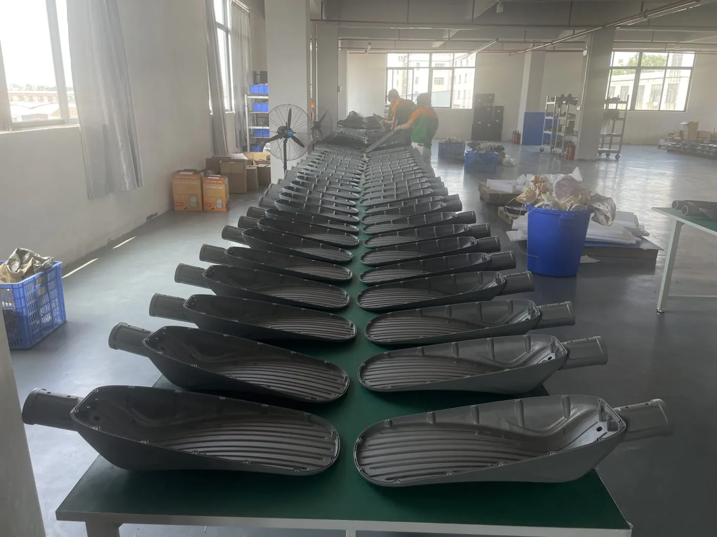 WONENG POWER factory — component preparation and production line