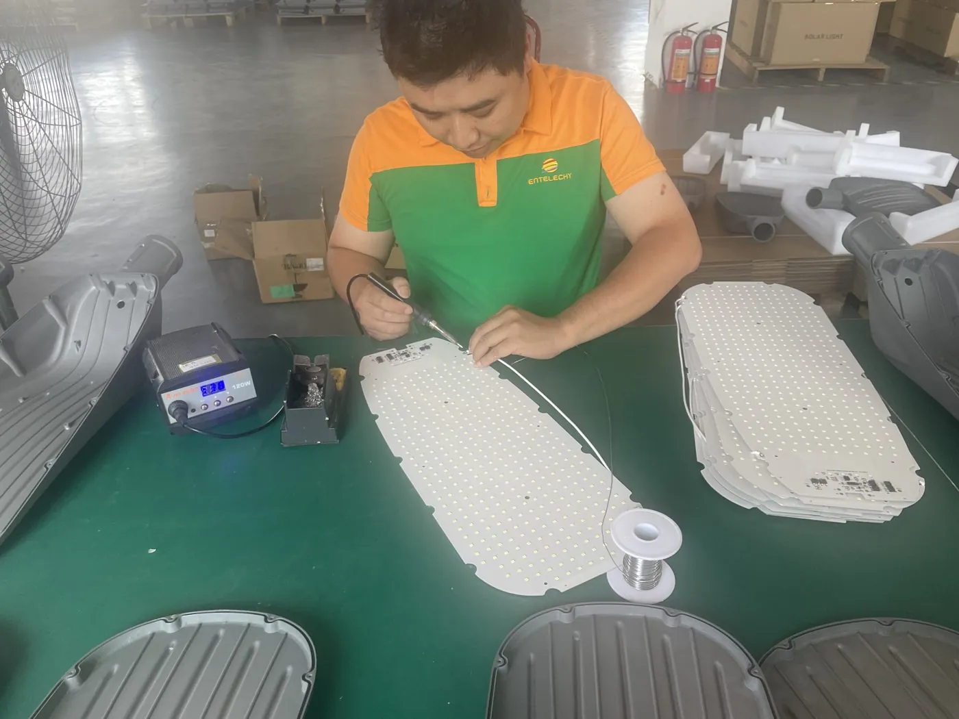Quality Control — PCB soldering and component inspection